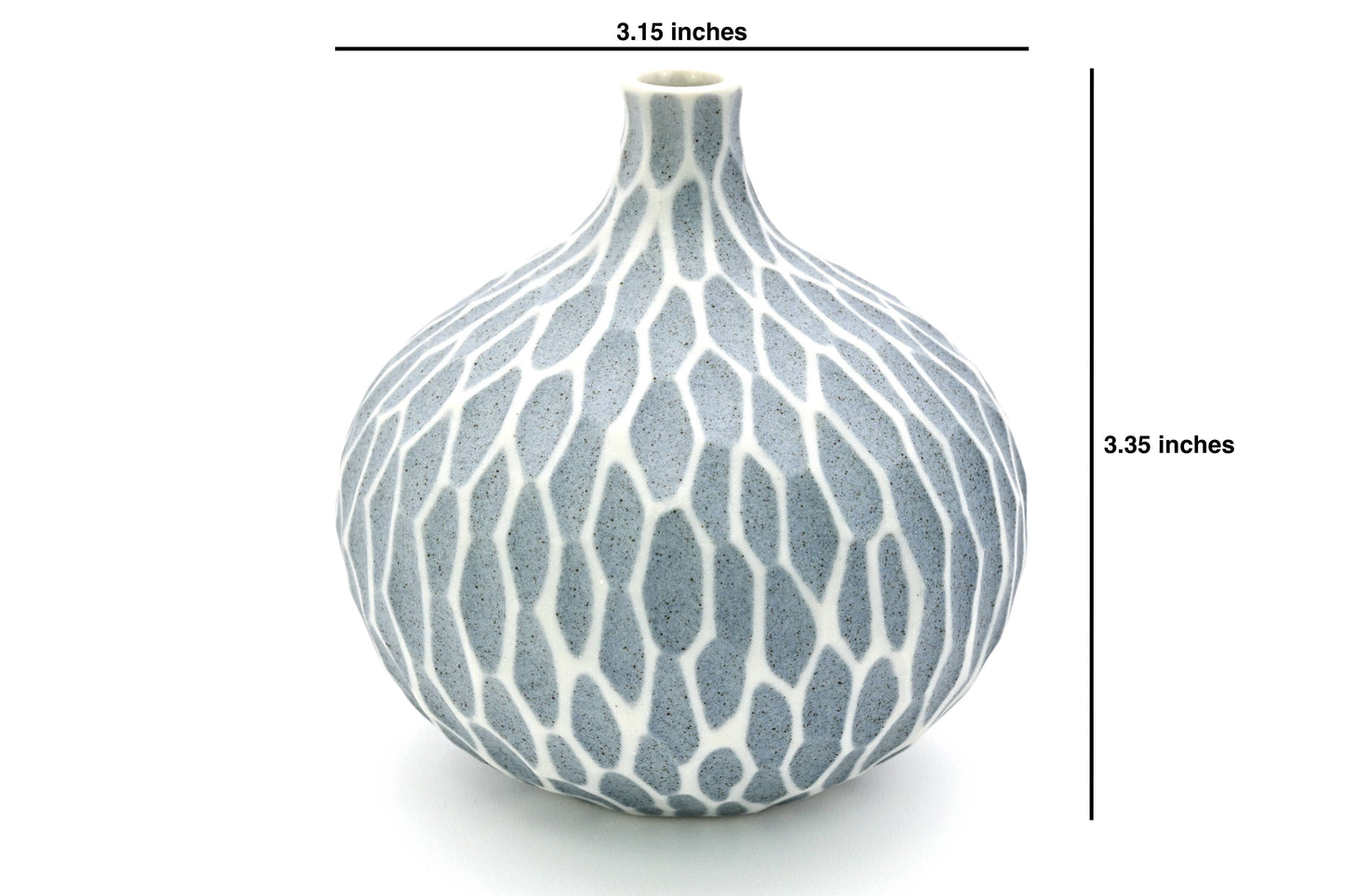Art Floral Trading LLC - 524BLUESN5 CONGO TINY L-Handcrafted Porcelain Bud Vase
