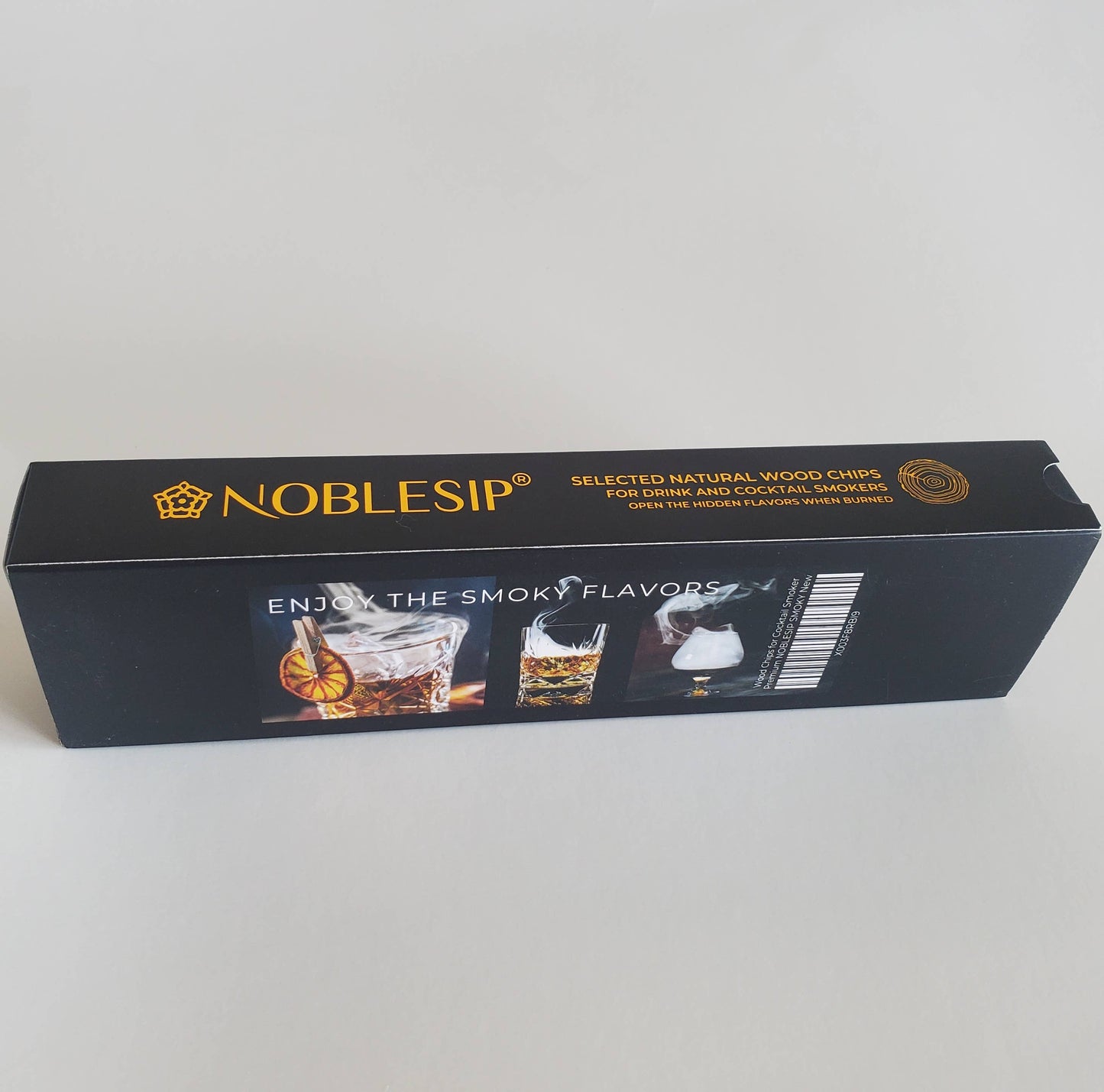 NOBLESIP - Wood Chips for Cocktail and Food Smokers, Bar gift case 4pcs