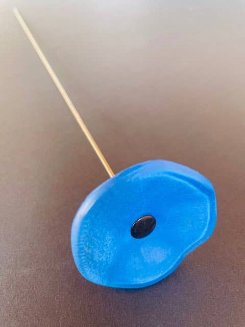 CARNEOL GLASS - Small Glass Flower For Outside In L.Blue