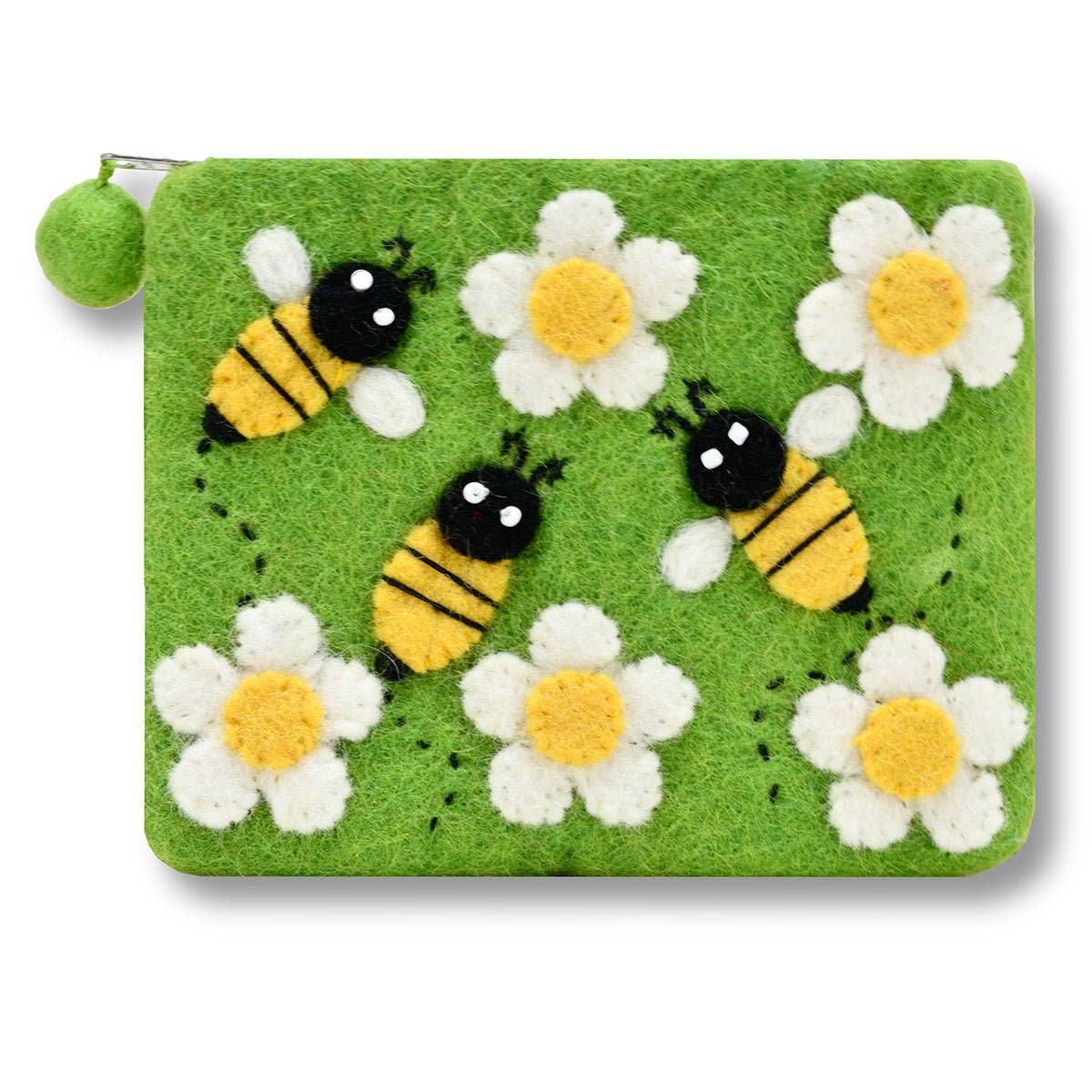 BNB Crafts Inc. - Buzzing Bee Felted Coin Purse: Purple