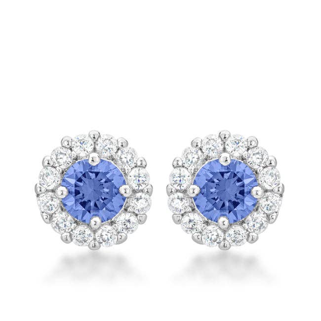 JGoodin - Elegant Rhodium Finish Bridal Stud Earrings