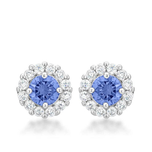 JGoodin - Elegant Rhodium Finish Bridal Stud Earrings