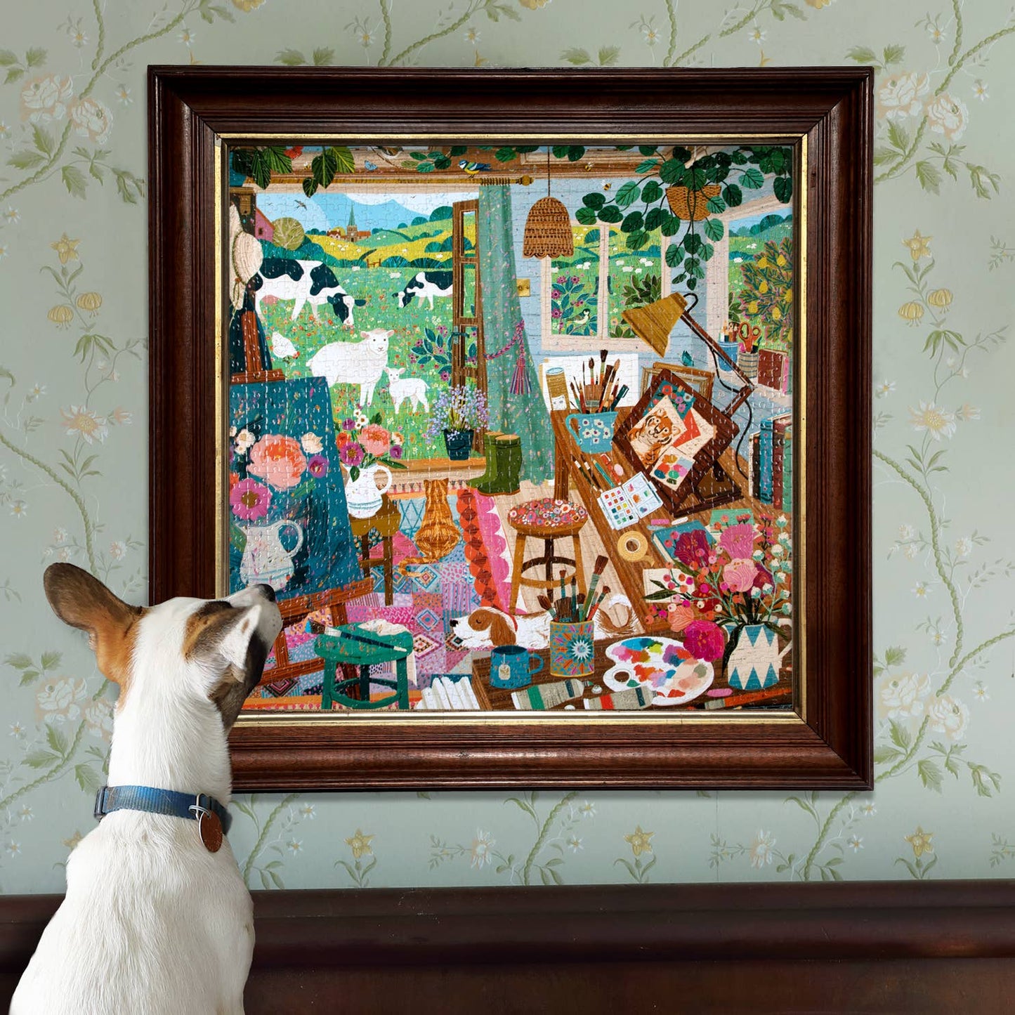 eeBoo - Artist's Cottage 1000 Sq Puzzle