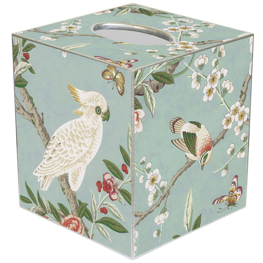 Marye-Kelley - Birds & Bloom Tissue Box Cover: Paper Mache