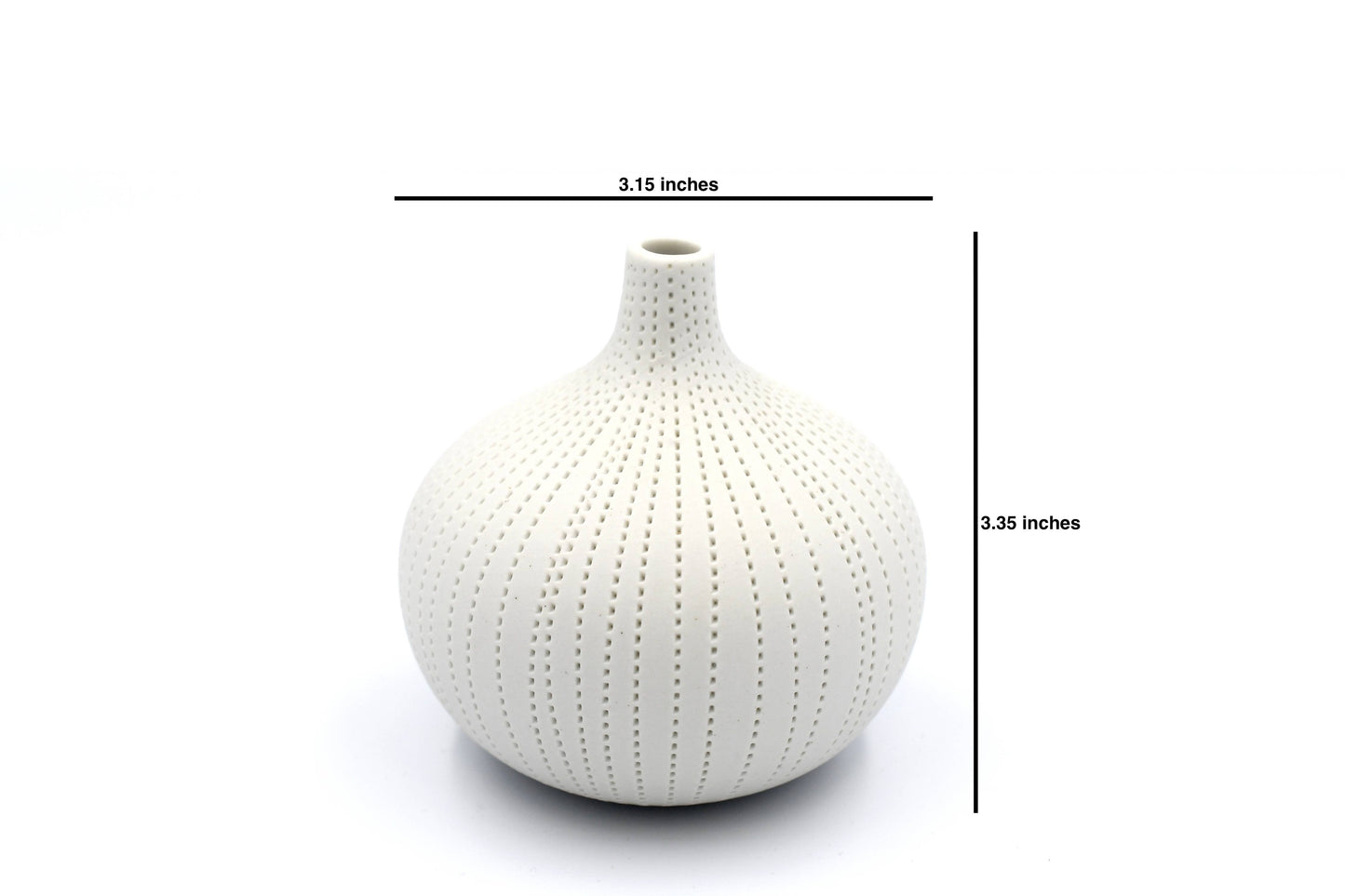 Art Floral Trading LLC - 524WH13 CONGO TINY L-Handcrafted Porcelain Bud Vase