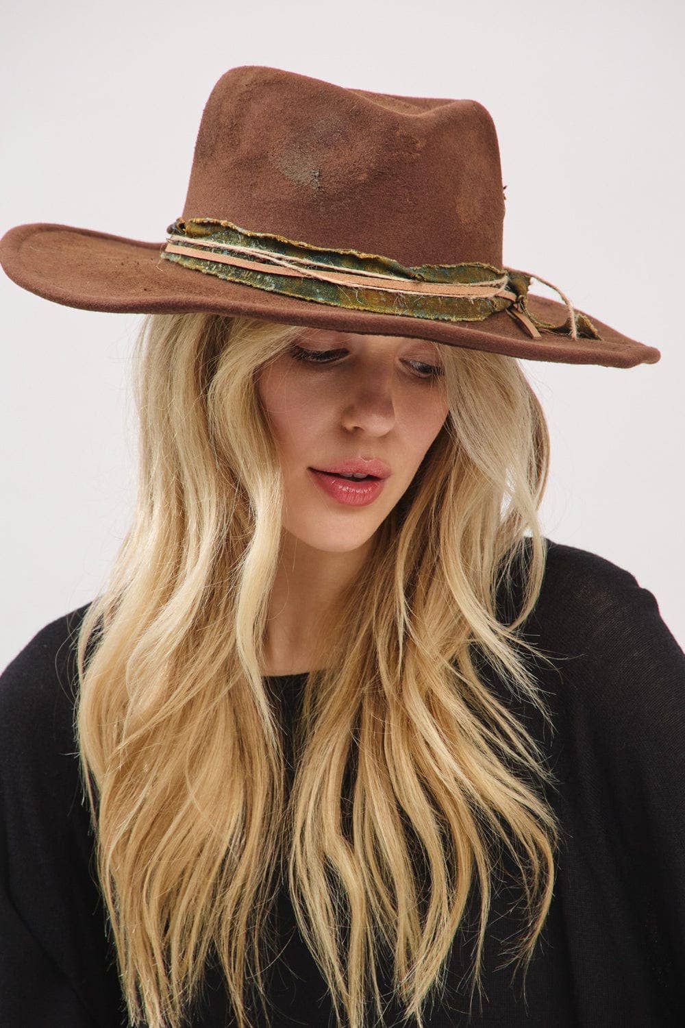 MiMi Wholesale - MH0245 Belle Heritage Worn Shapable Cowboy/Fedora Hat