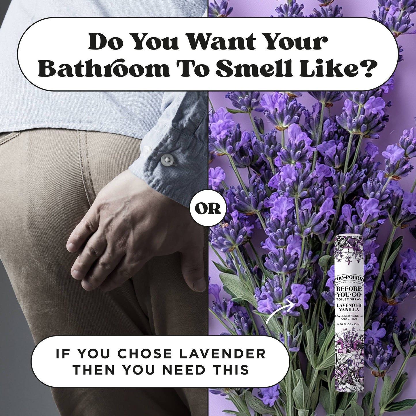 ~Pourri - Poo~Pourri Lavender Vanilla 10mL Travel Size