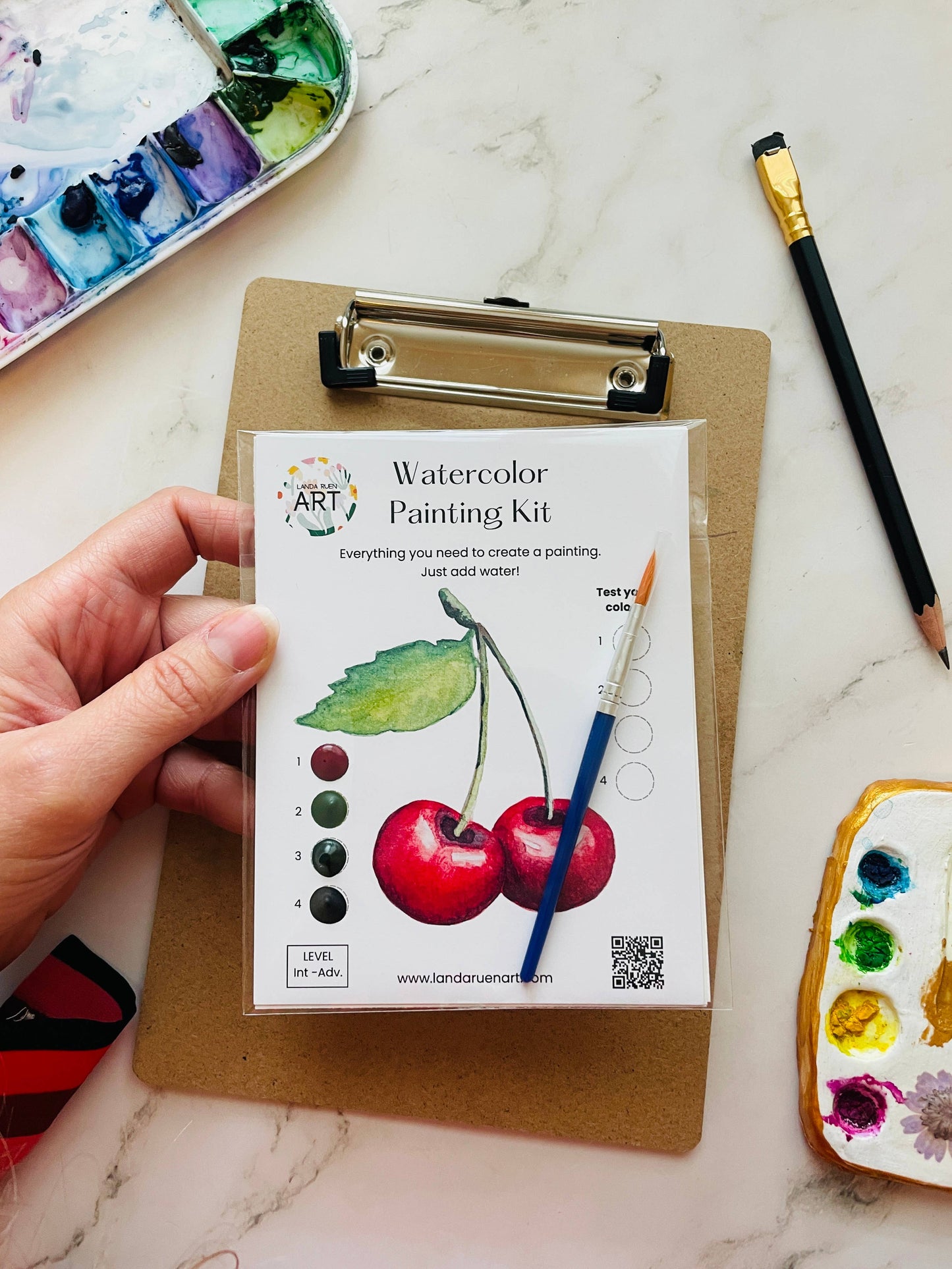 Landa Ruen Art - Cherry Watercolor Kit
