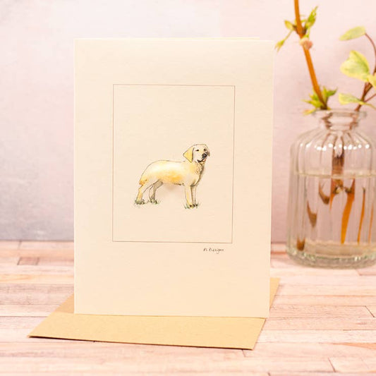 Papersheep UK - Cream Labrador with wool finish | 3D Greetings card