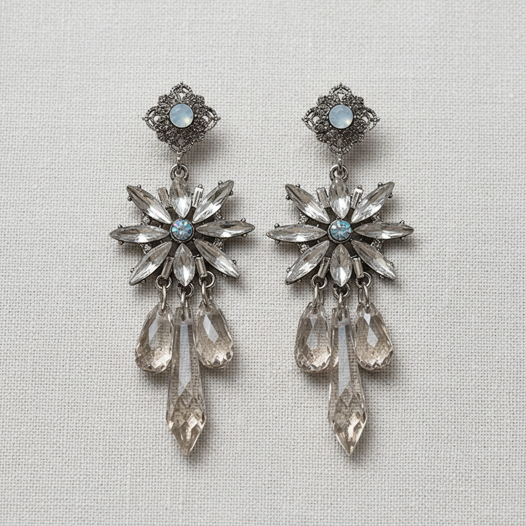 camilla dovey - Crystal Flower Stud Earrings