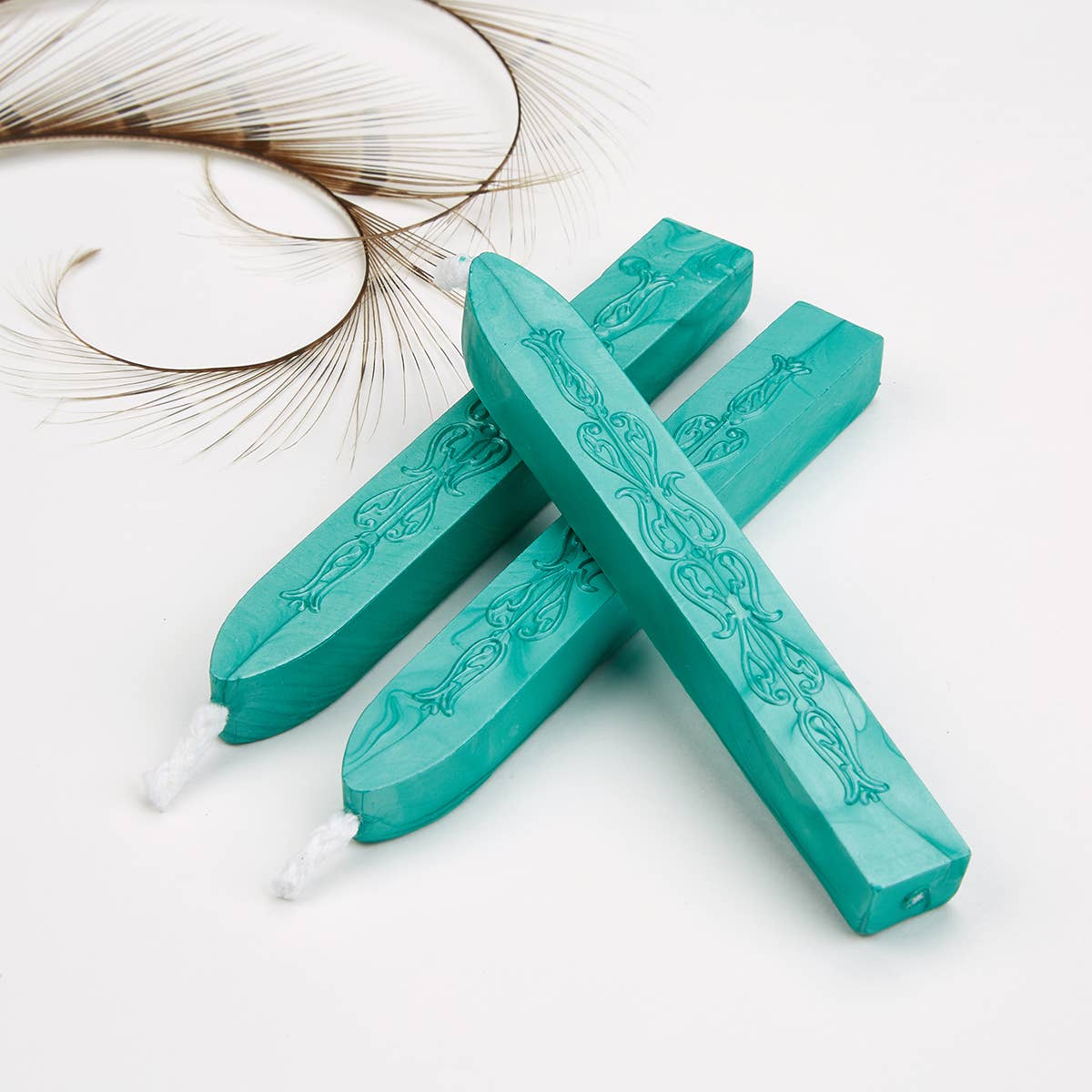 Freund Mayer & Co. - Sealing Wax Sticks with wick 3PK- 25+ colors: Light Blue