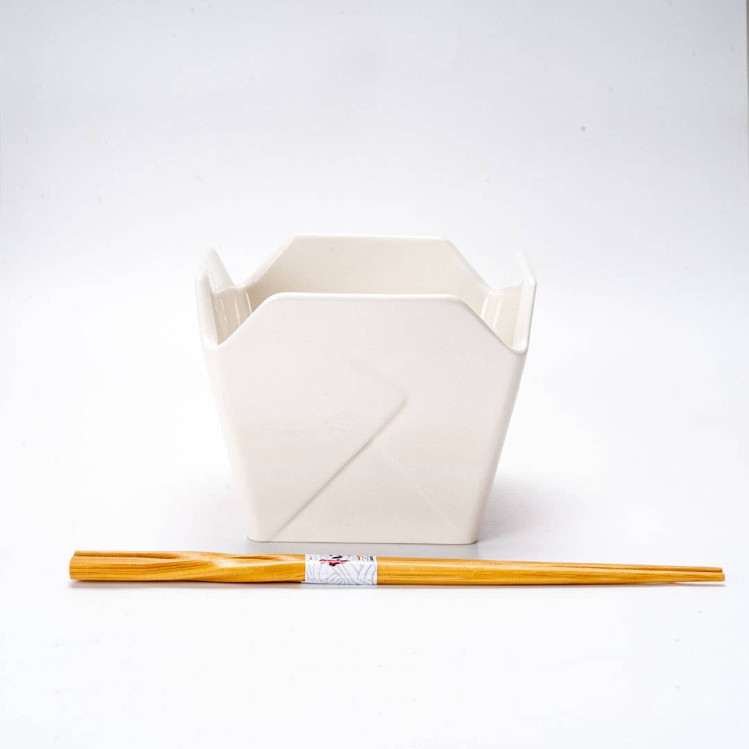 Urban Tokyo - 16oz 5"W x 4"H Takeout Box Serving Bowl With Chopsticks Phoenix (1/16)