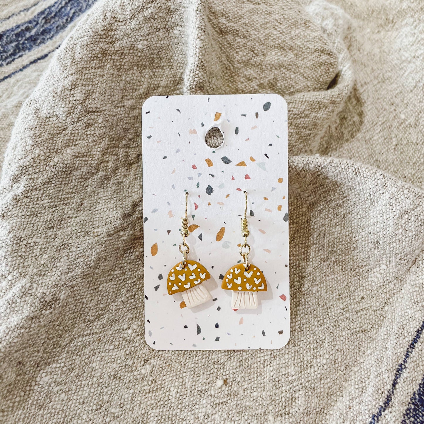 Sydni Carlson Art - Mini Heart Mushroom Earrings
