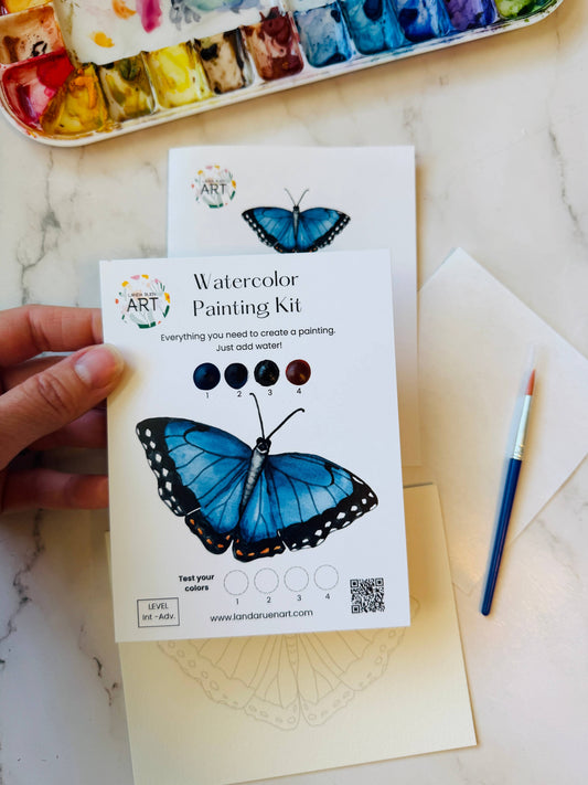Landa Ruen Art - Morpho Butterfly Watercolor Kit