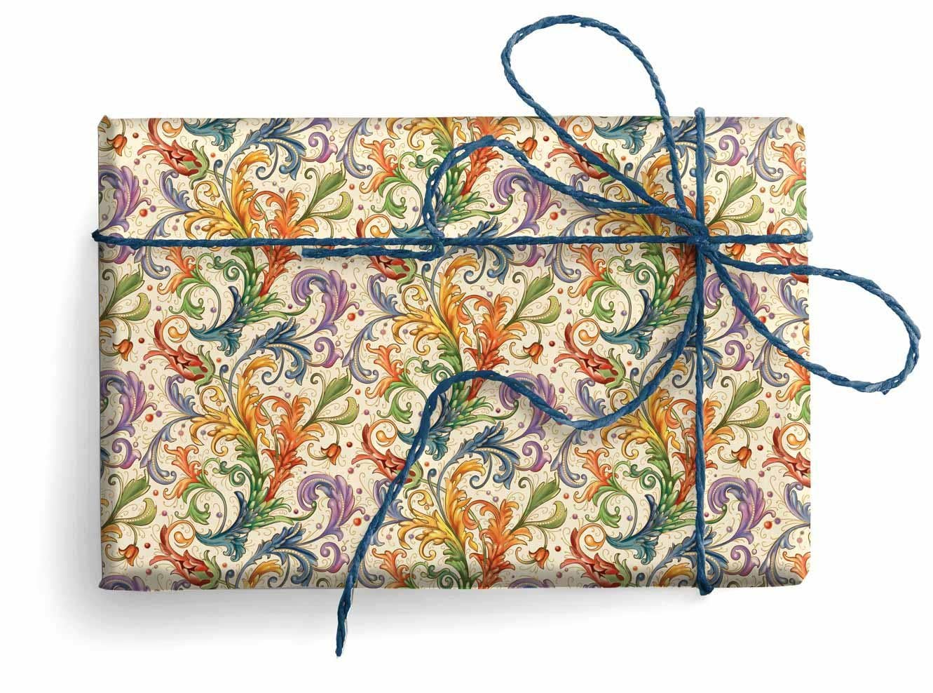 San Lorenzo Design - Florentine Wrapping Paper, Large Sheets 27.5 x 39 in.: Caltagirone