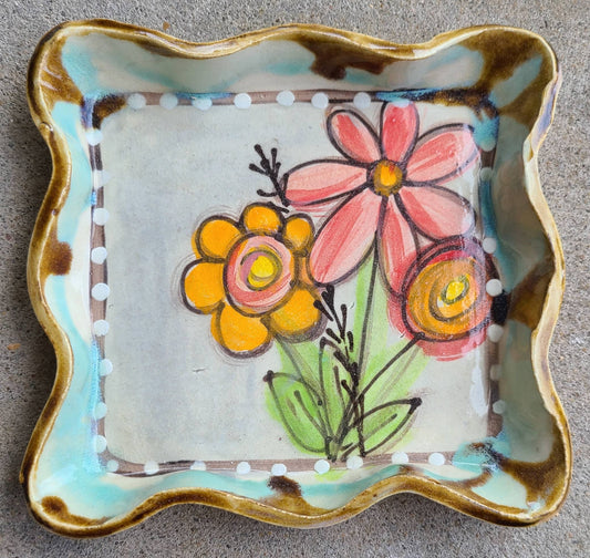 Heartfelt Traditions - Candle Plate (Drip Flowers)