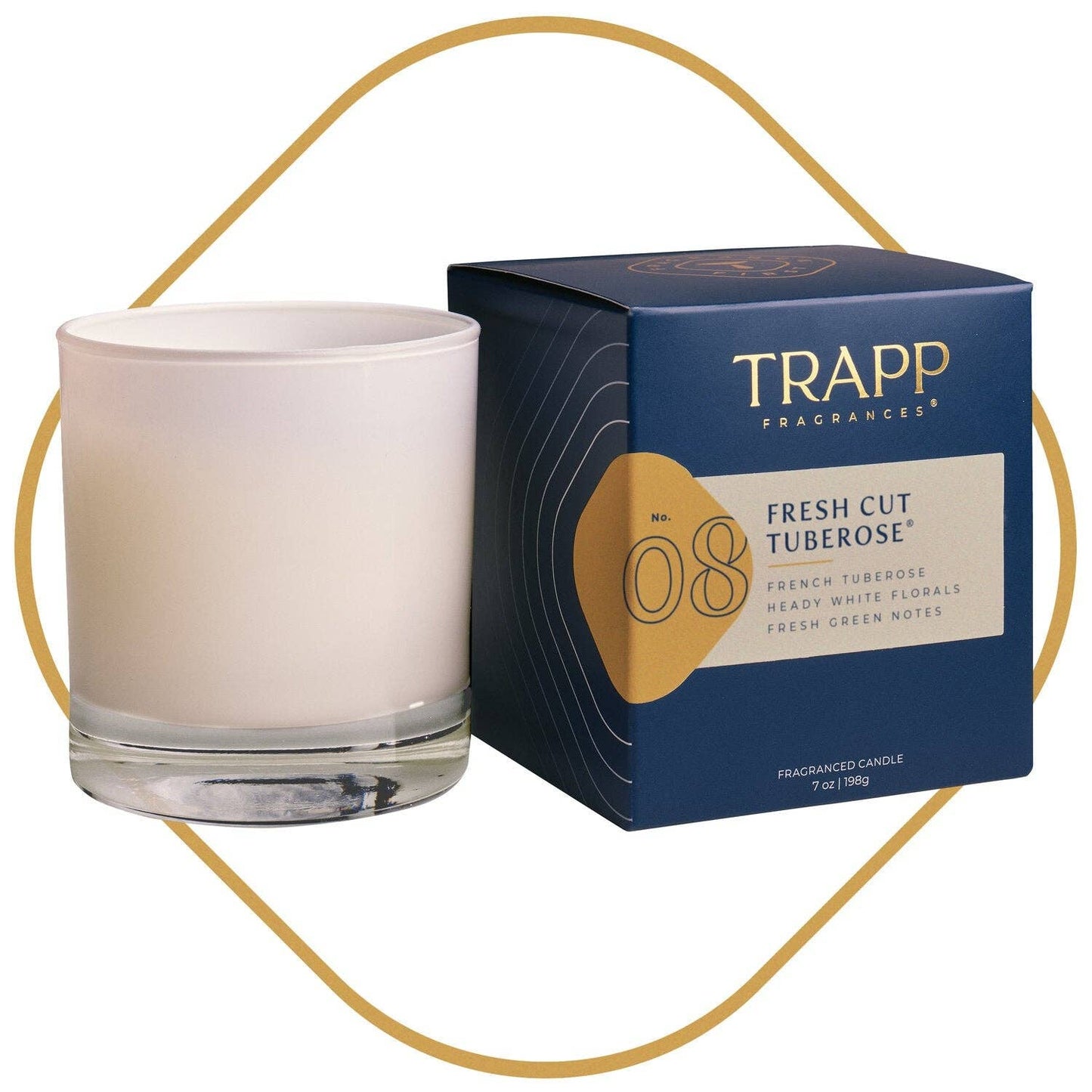 Trapp Fragrances - No. 08 Fresh Cut Tuberose® 7 oz. Candle in Signature Box