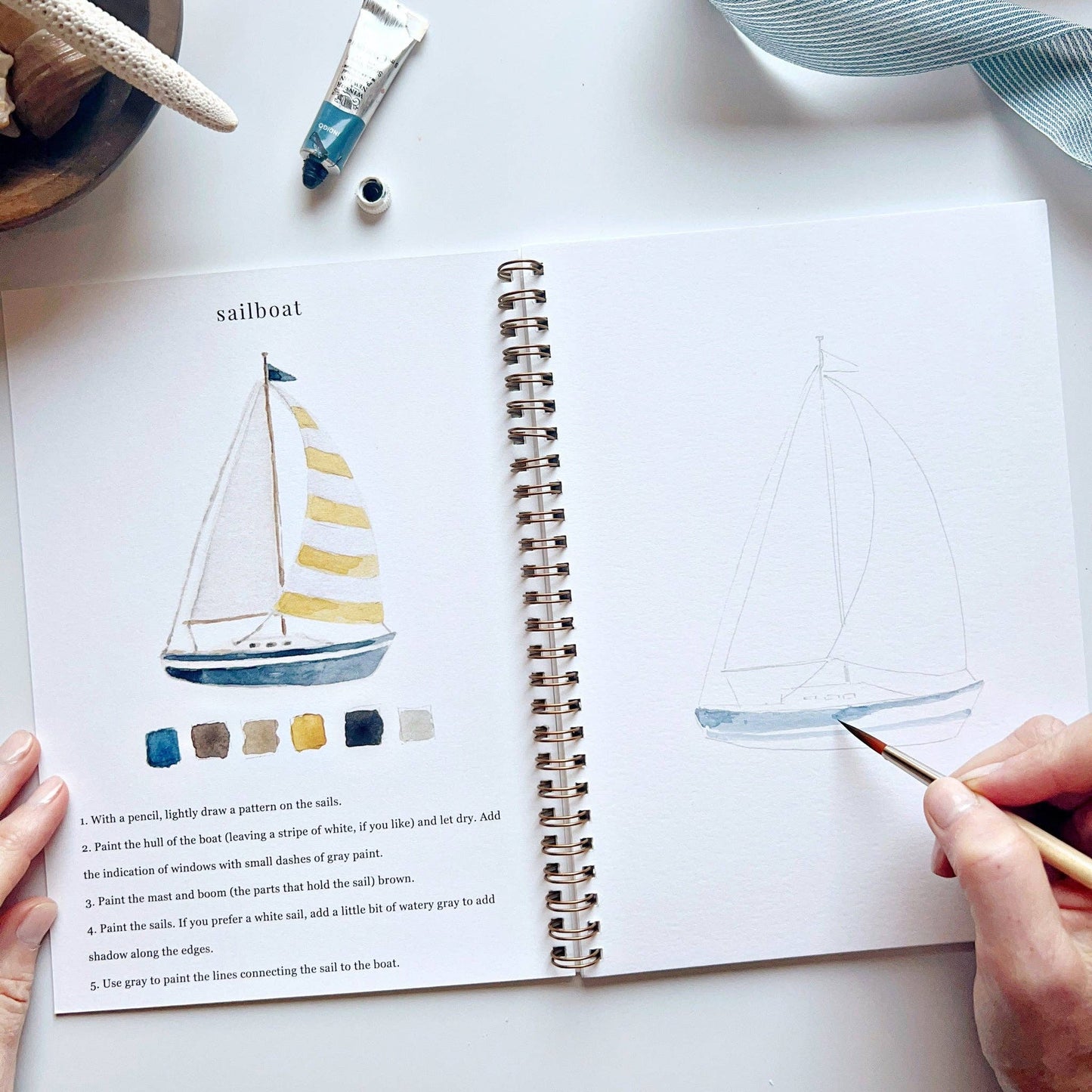 emily lex studio - Seaside watercolor workbook presale