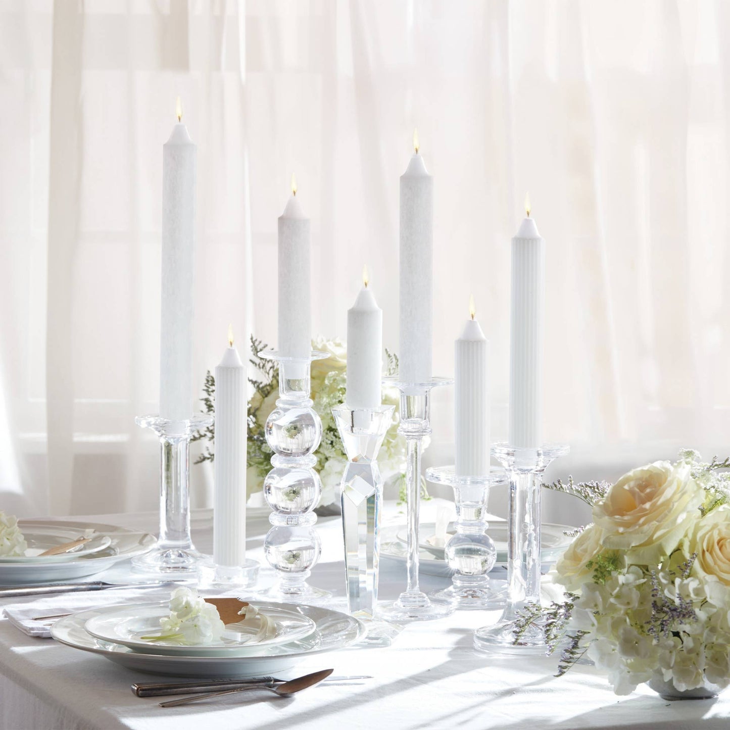 ROOT Candles - ROOT Timberline Collenette Taper Candles: Ivory / 7 inch