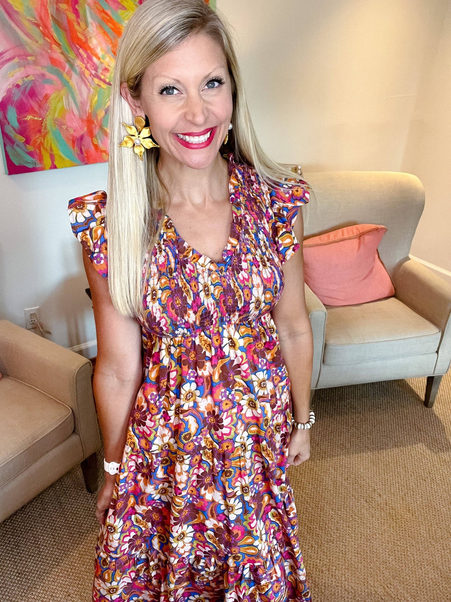 Hidden Truth Jewelry - Stargazer Lily & Pearl Dangles