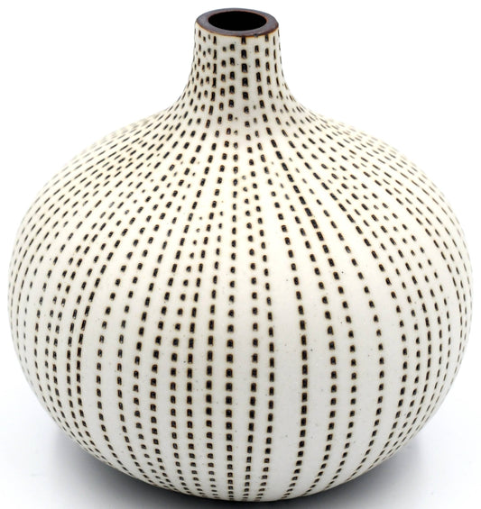 Art Floral Trading LLC - 524W23 CONGO TINY L-Handcrafted Porcelain Bud Vase