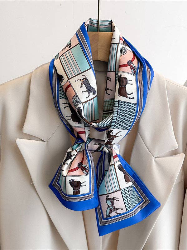 UZ Wholesale Store - Printed Scarf: BLUE / One_size