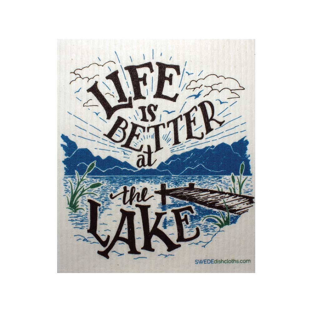 SWEDEdishcloths - Swedish Dishcloth Life is Better at the Lake - Thumbnail 2
