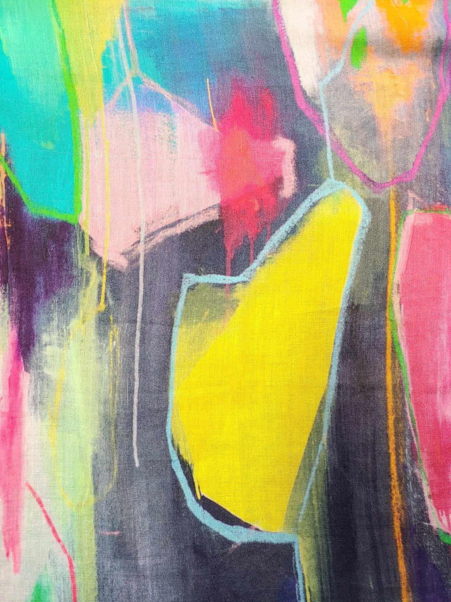 KikiSol - Bright Abstract Cotton Modal Scarf