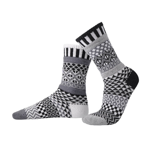 Solmate Socks - Midnight Crew Socks | Eco-Friendly & Made in the USA: L (Women10-12/Men9-11)
