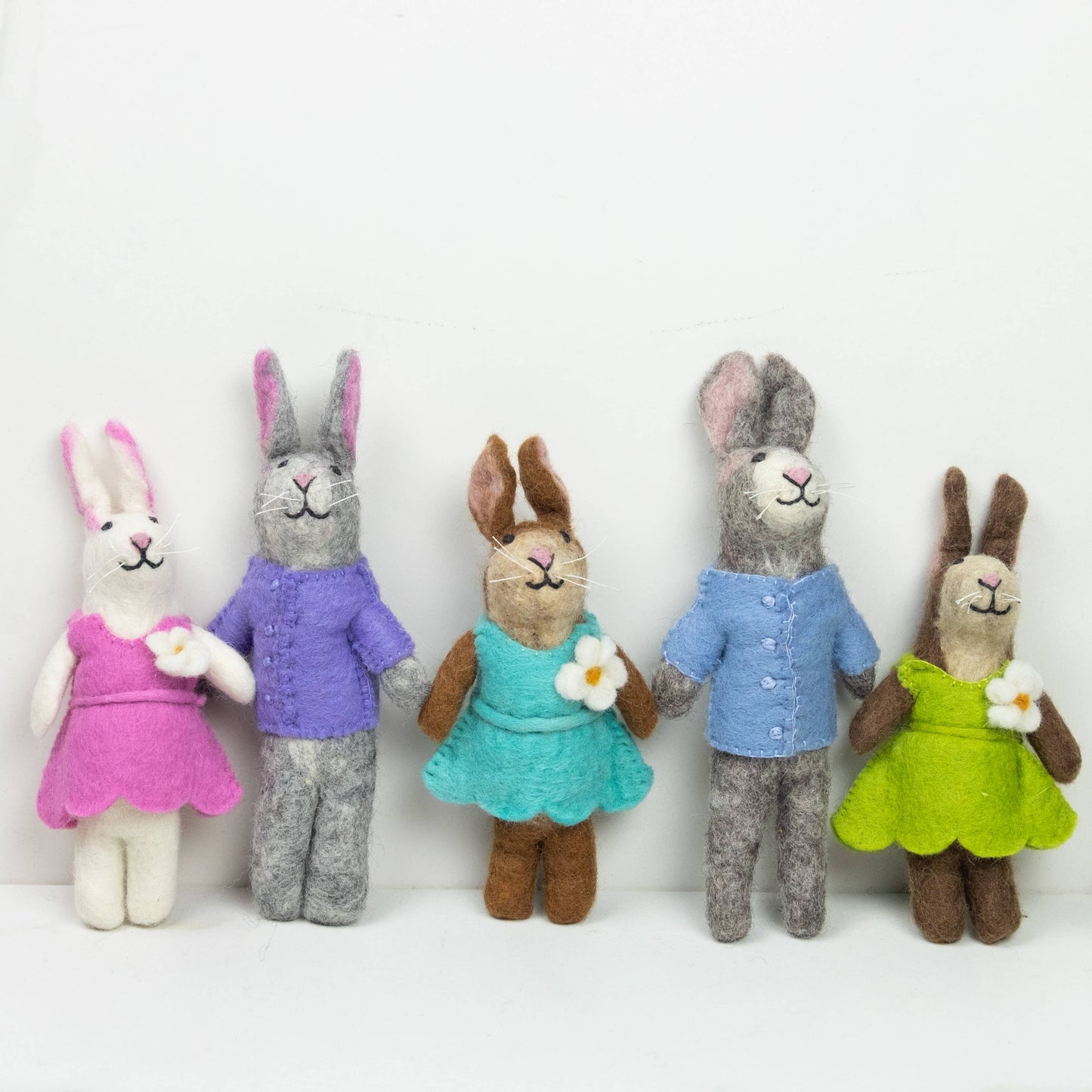 The Winding Road - Felt Bunny Dolls