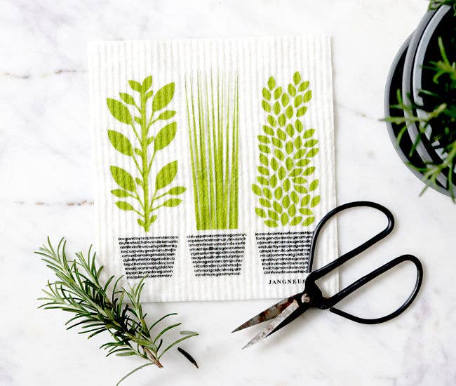 Jangneus - Swedish Dishcloth - Herbs - Green: Green