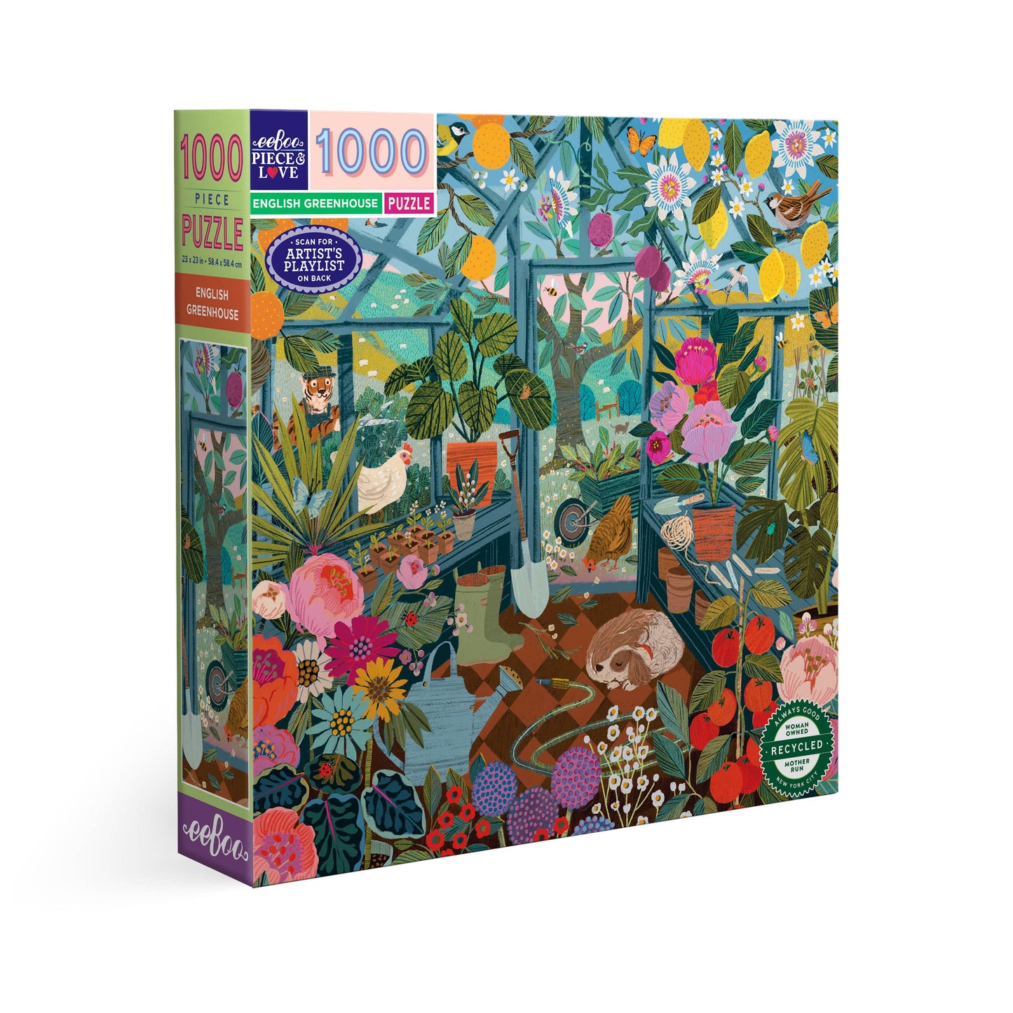 eeBoo - English Greenhouse 1000 Piece Puzzle