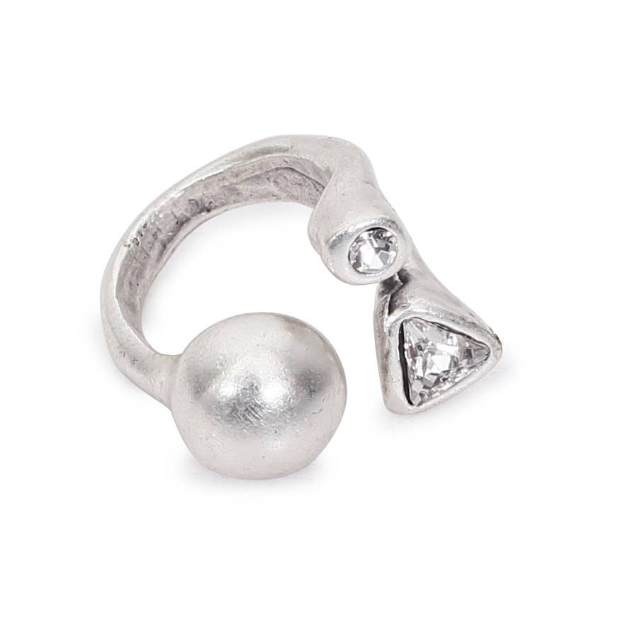 Chanour - Handmade Crystal Brass Ring - 6901