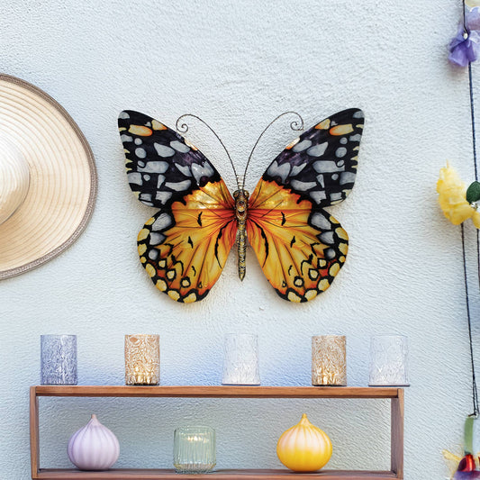 Eangee Home Design - Butterfly Wall Decor Large Monarch Orange,In/Outdoor