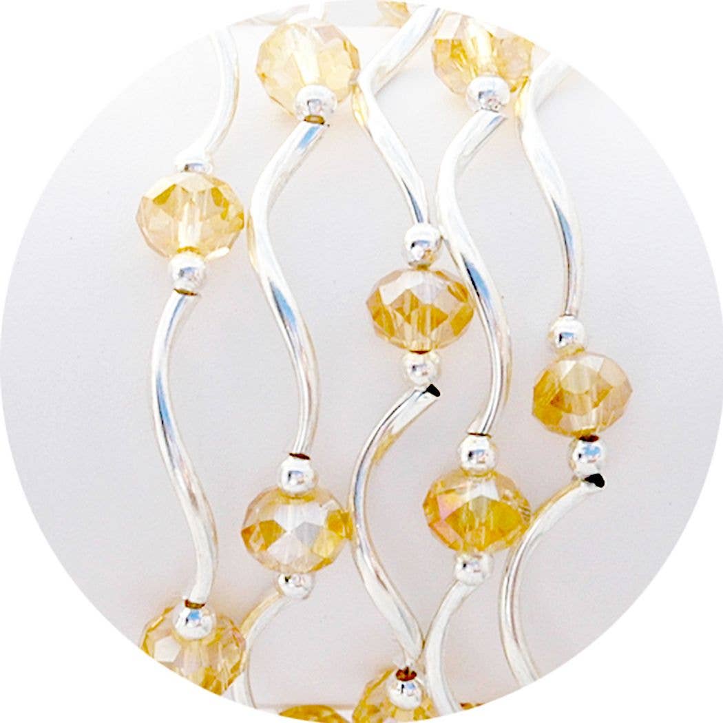 My Fun Colors - Fashion Stretch Bracelets Select from 91 Color Styles: Champagne