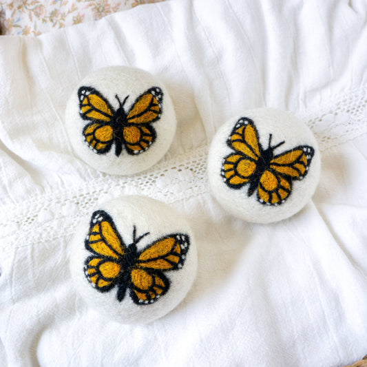 Friendsheep - Monarch Butterfly Eco Wool Dryer Balls: PACKAGE FREE