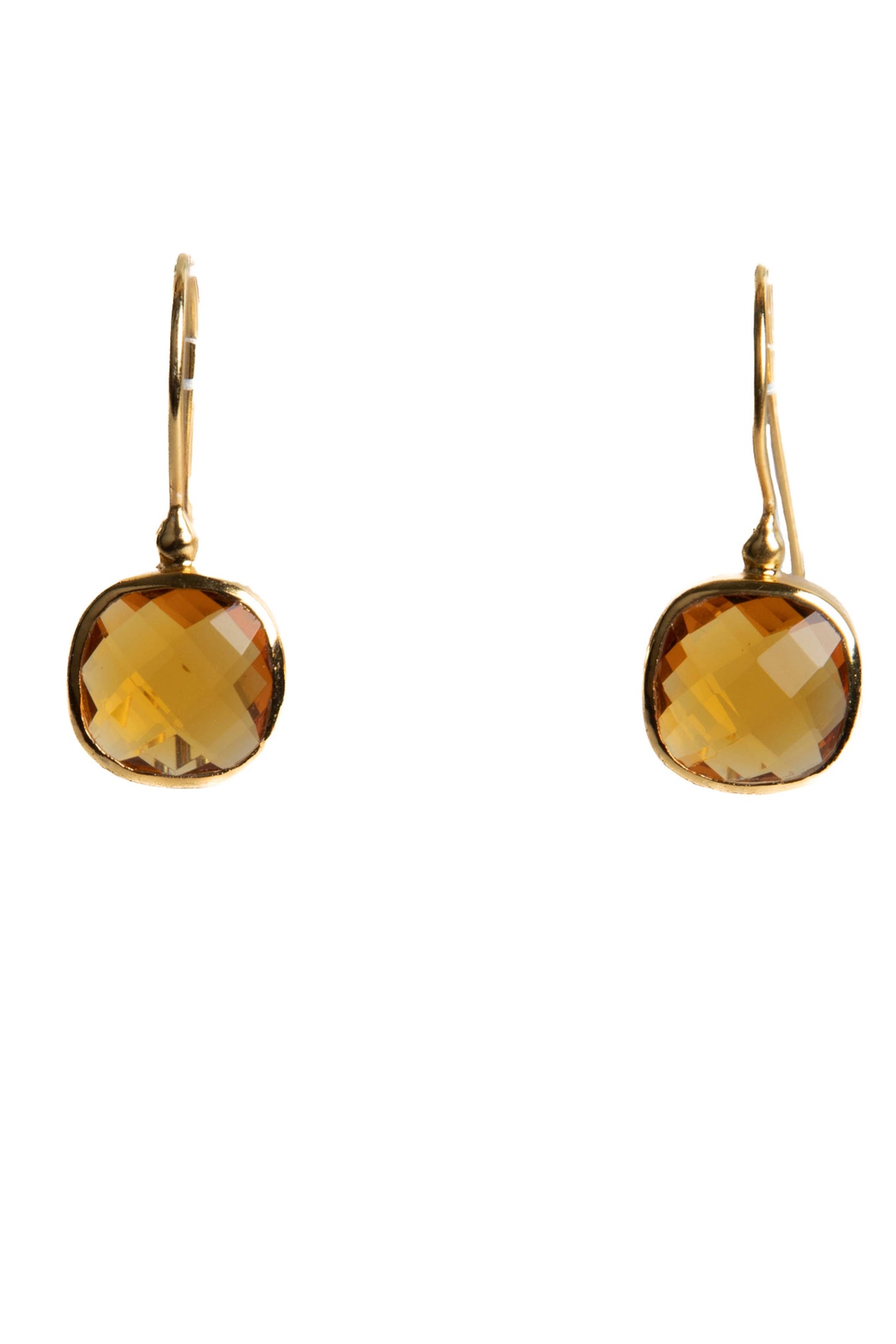 SAACHI - Cushion Cut Gemstone Earrings: Aqua Blue