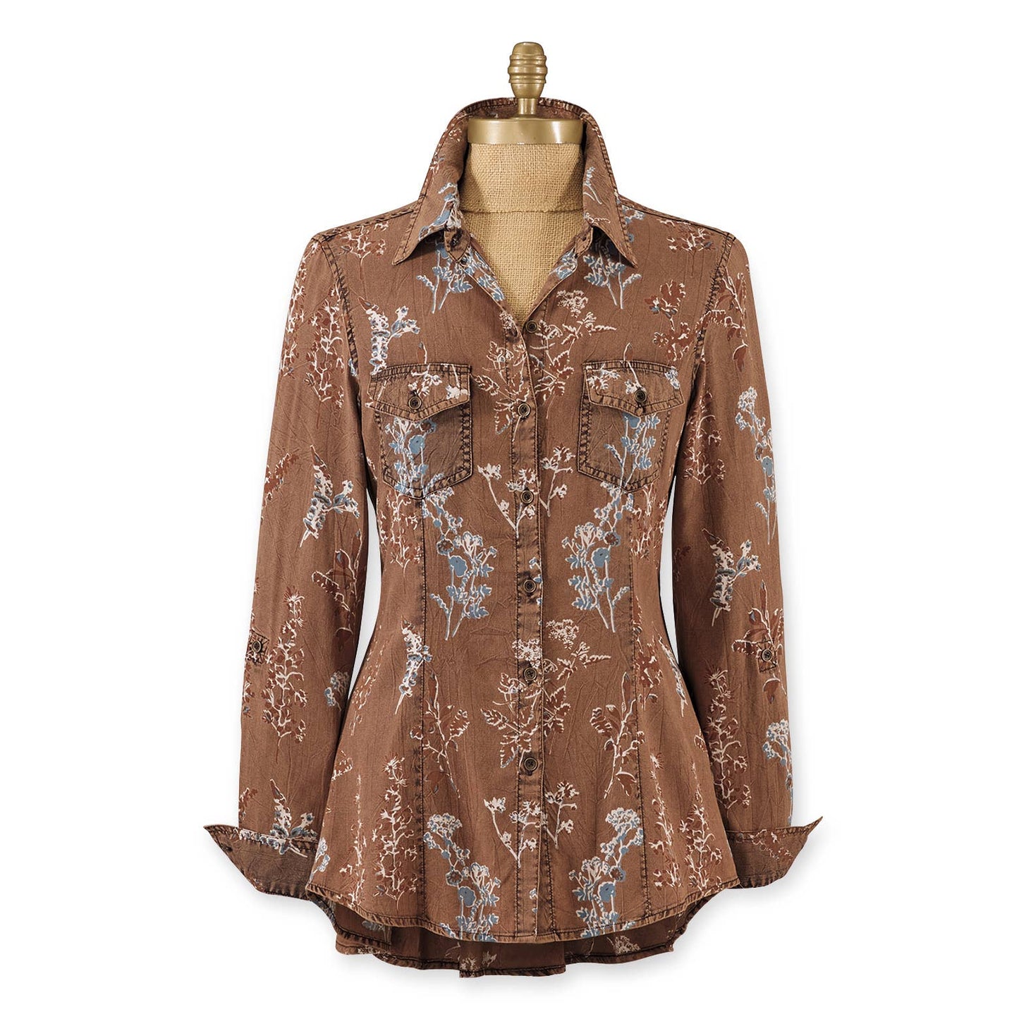 Back in the Saddle - Sandwash Floral Tunic: Multi / Small