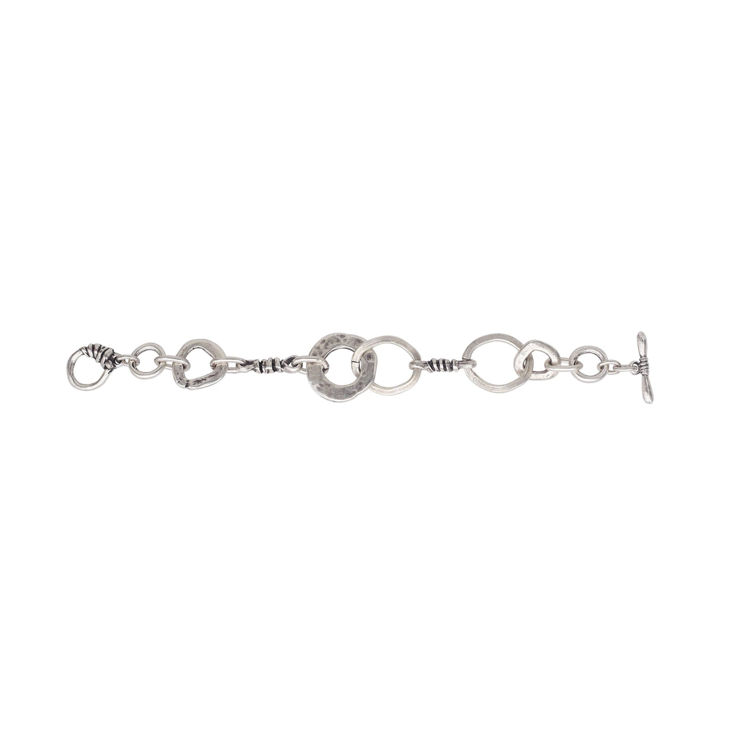 Chanour - Handmade Pewter Link & Chain Bracelet - 2917