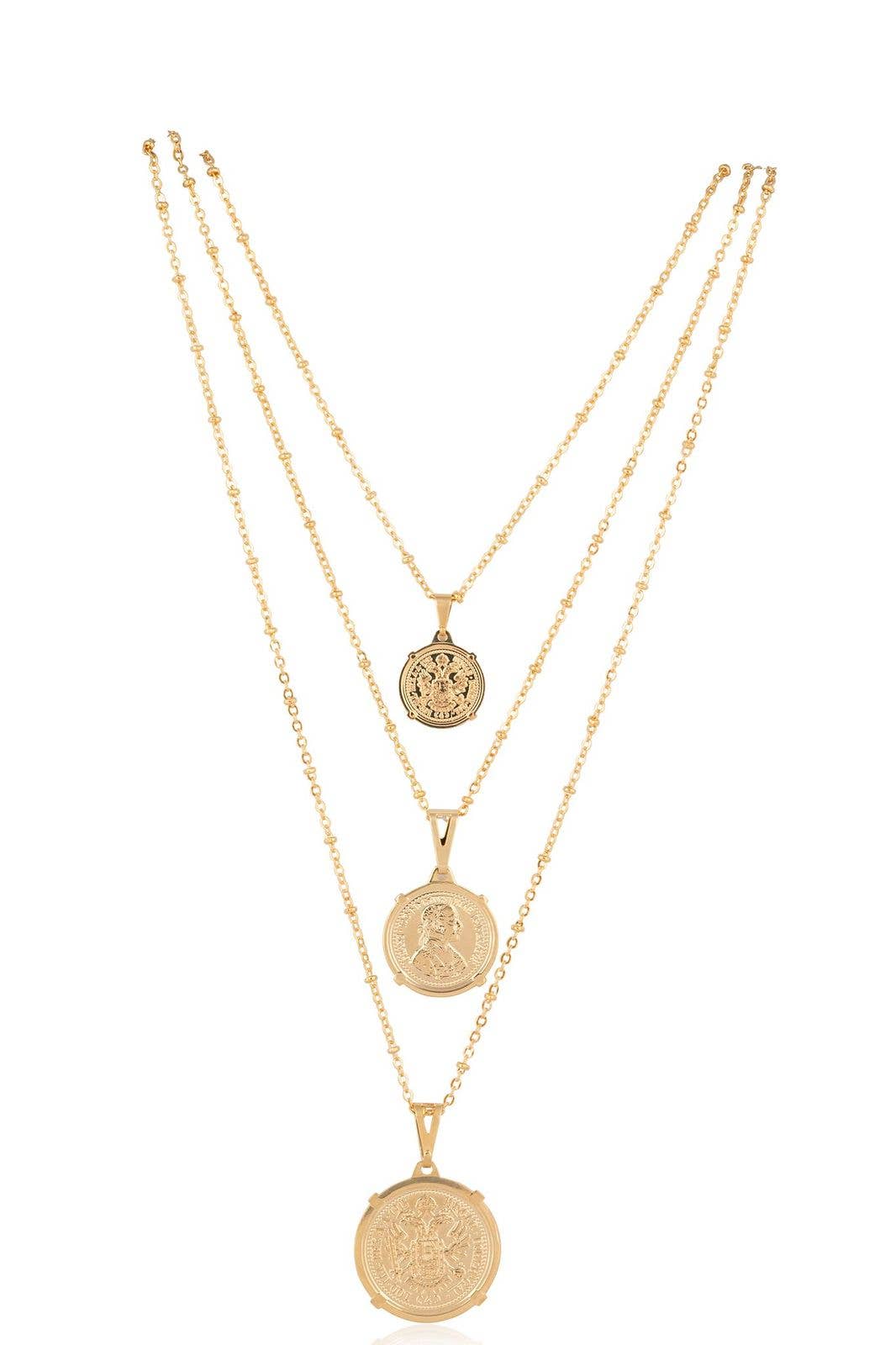 Sahira Jewelry Design - Emperor Coin Necklace: 18"