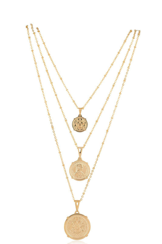 Sahira Jewelry Design - Emperor Coin Necklace: 18"