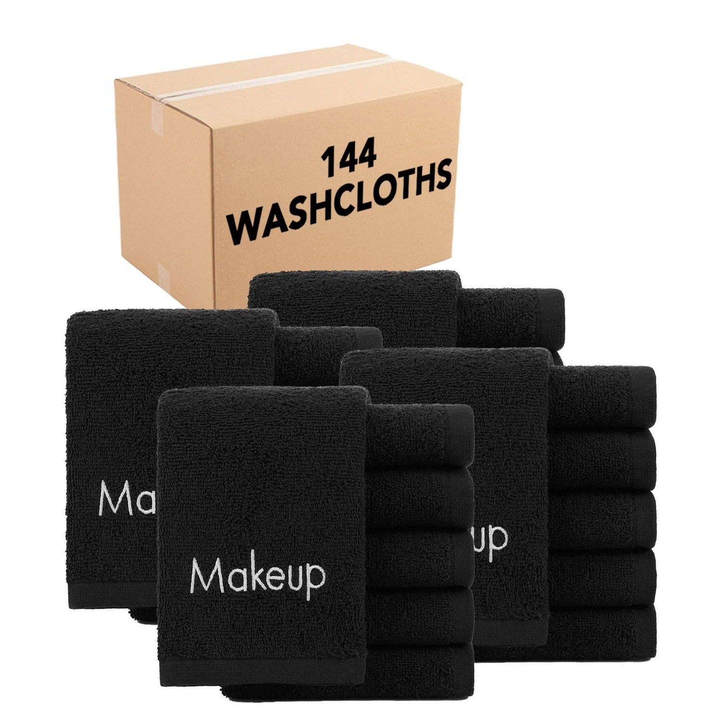Arkwright Home - 6 Pack of Makeup Remover Towels: Black