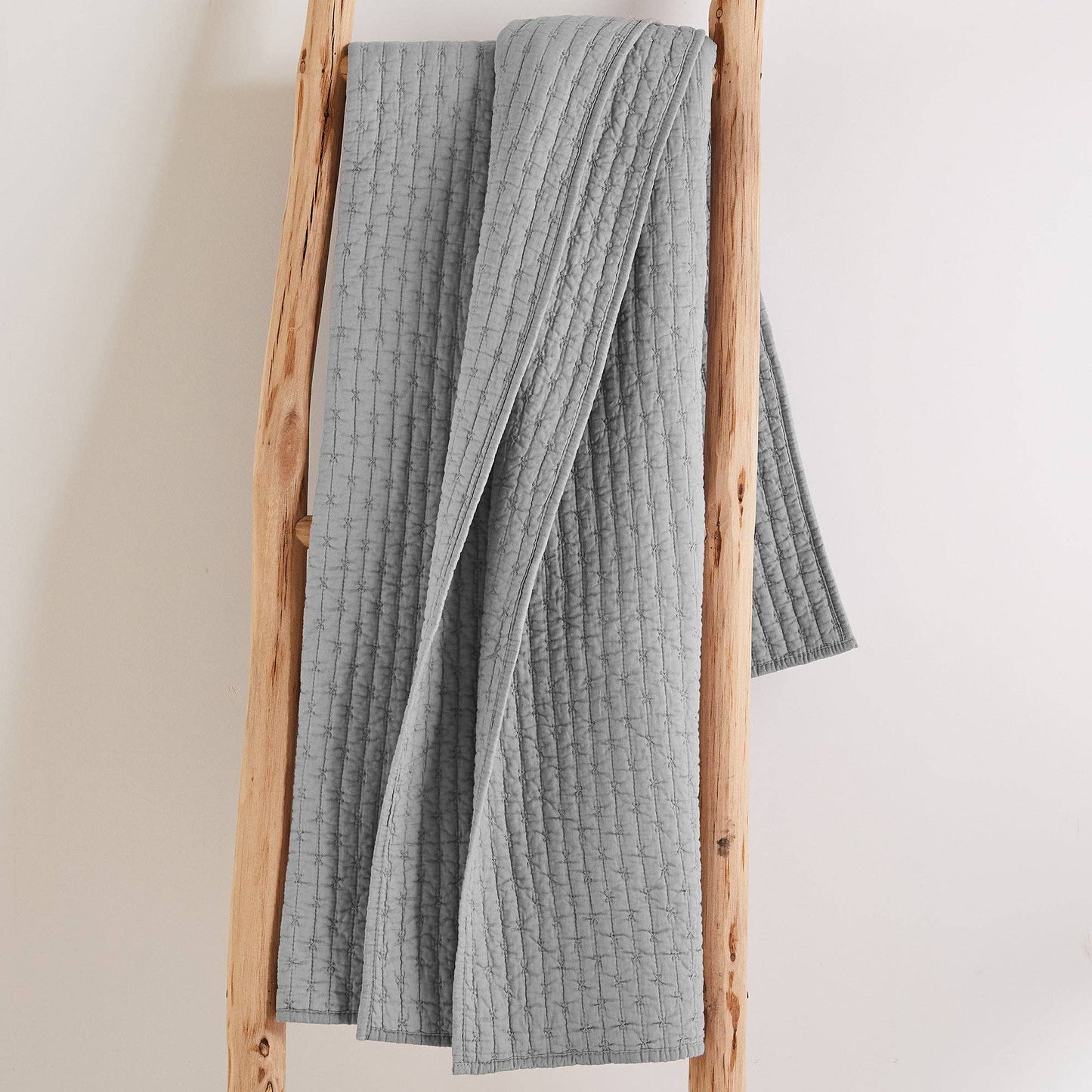 Levtex Home - Cross Stitch Quilted Throw: Sage