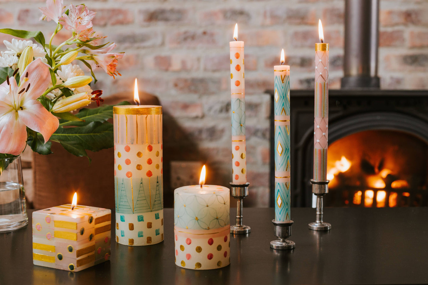 Thumbprint Artifacts - Delight Candle: Pillar 3” x 8” (100 hour burn time)