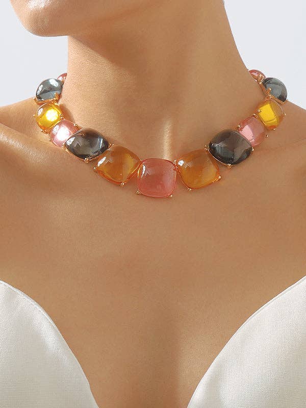 UZ Wholesale Store - Geometric Necklaces Accessories Dainty Necklace: GRAY / One_size