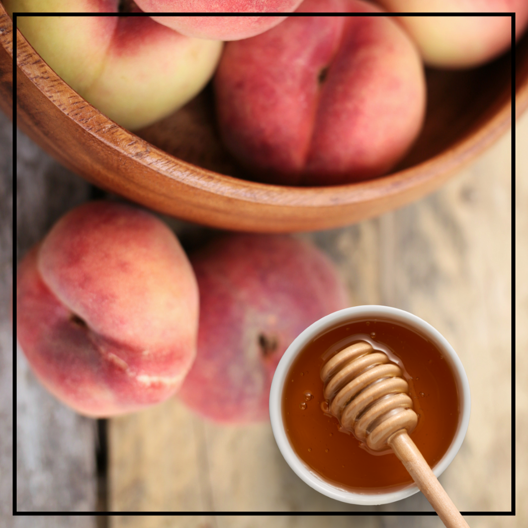 Huckle Bee Farms LLC - Peach Infused Raw Honey: 1 lb Bottle