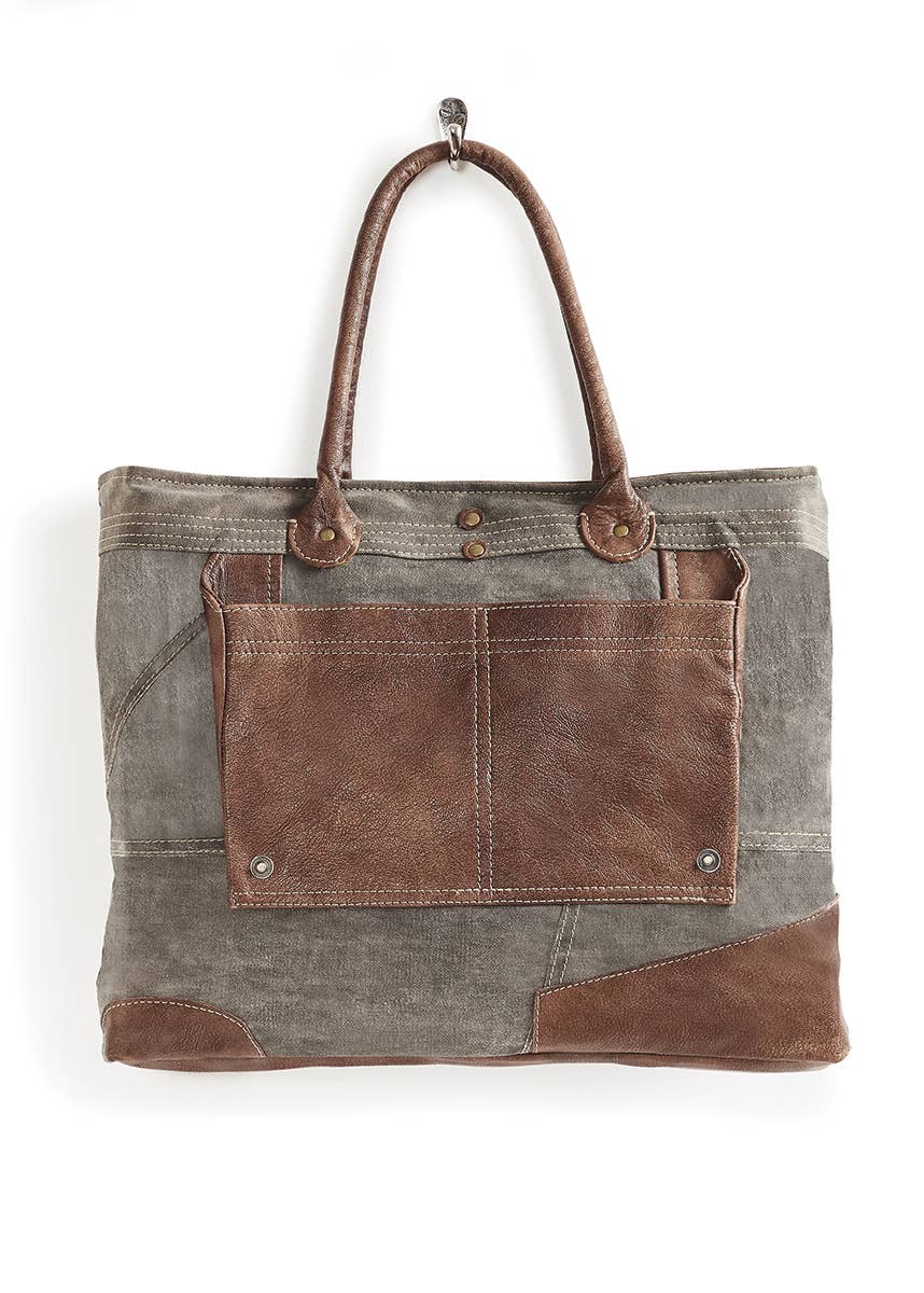 Mona B. - Dakota Up-Cycled Canvas Shoulder Bag