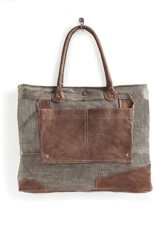Mona B. - Dakota Up-Cycled Canvas Shoulder Bag