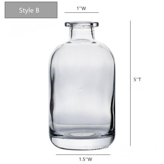 Sweet Home Deco - Small Floral Glass Vases , Bud Vases for Centerpiece, Rustic: Style B