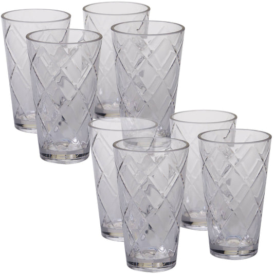 Certified International - Diamond HW Acrylic Drinkware - Clear Glass